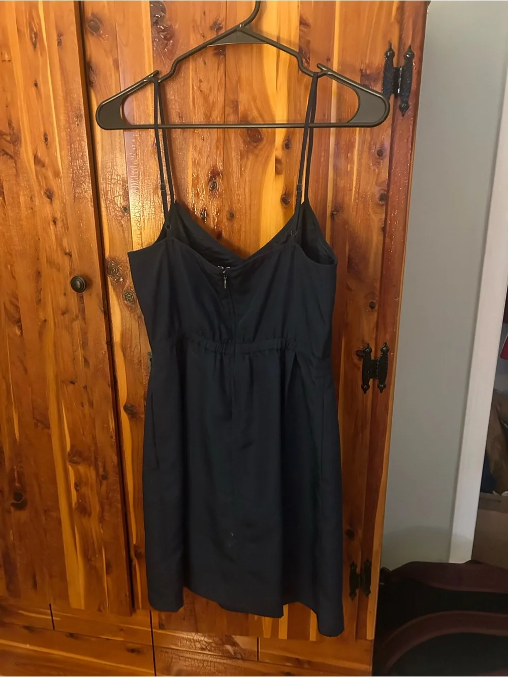 J. Crew Navy Spaghetti-Strap Mini Dress